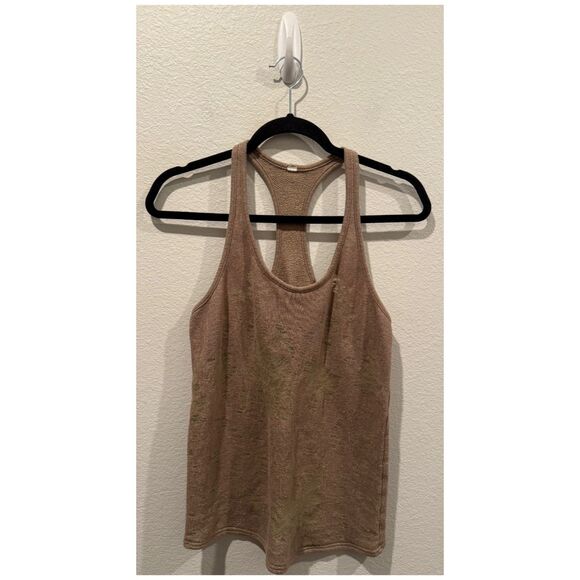 ALO YOGA Brown Pure Distressed Tank Top - Picture 2 of 5